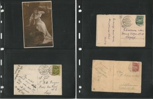 Latvia Old Postcard Collection, 6 Different all with Stamps & Postmarks, DKZ