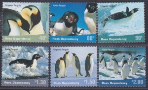 NEW ZEALAND ROSS DEPENDENCY 2001 Penguins set MNH..........................B3969