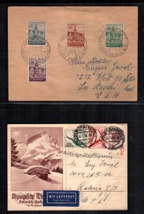 Germany covers 14nb13-14nb16 B79-B80 used cat $ 74.00