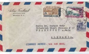 mexico 1951  airmail  stamps  cover ref r14707