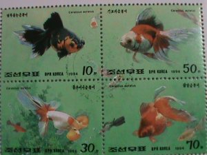 KOREA STAMP: 1994- KOREAN LOVELY GOLD FISHES CTO-NH S/S