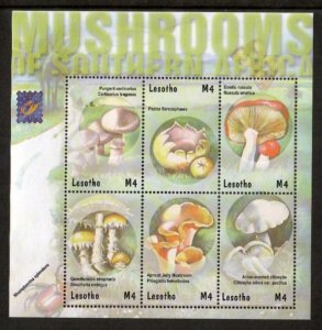 Lesotho 2001 - Mushrooms - Sheet of 6 Stamps - Scott #1287 - MNH