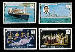 Anguilla 1977 - Queen Elizabeth Reign, 25 Years - Set of 4v - Scott 271-74 - MNH