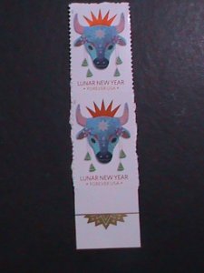 ​UNITED STATES-LUNER NEW YEAR- YEAR OF THE LOVELY OX-FOREVER PAIR MNH VF