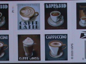 UNITED STATES-CAFFE LATTE-CAPPUCCINO- MOCHA COFFEE-FOREVER MNH BOOKLET VF