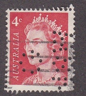 Australia Perfin Stamp, Used