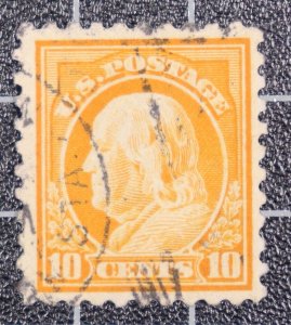 Scott 472 10 Cents Franklin Used Nice Stamp SCV $3.00