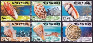 2004 Papua New Guinea 1099-1104 Sea shells 14,00 €