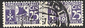 ITALY AEGEAN RHODES GREECE 1934 25c Parcel Post Issue Sc Q4 VFU