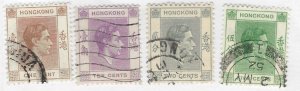 HONG KONG  SC # 154- 155- 157-8   USED