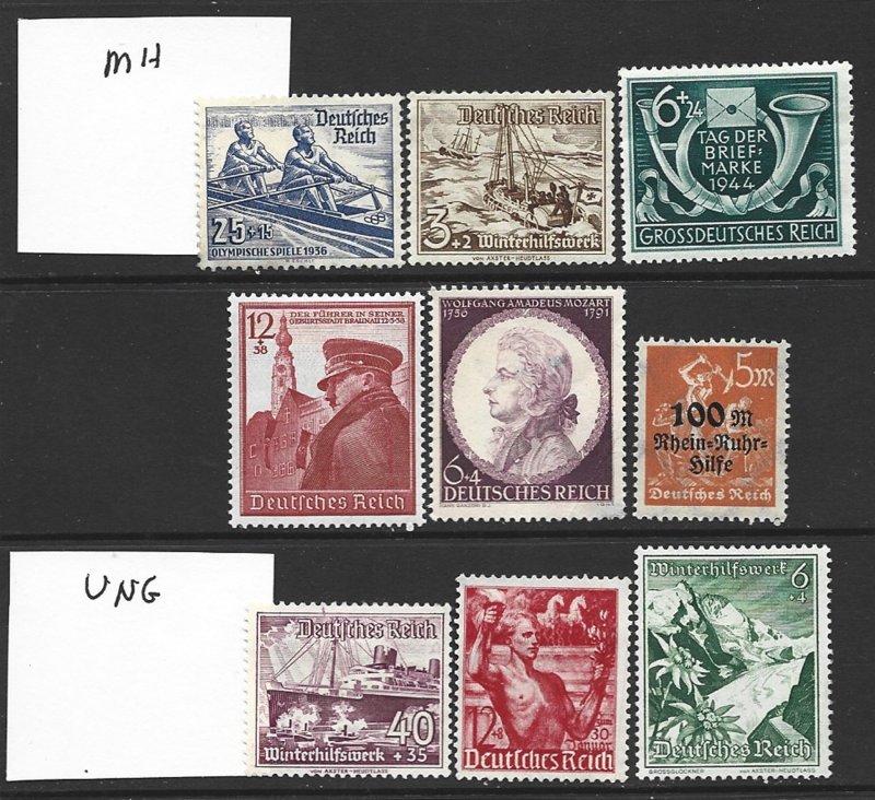 COLLECTION LOT 8676 GERMANY 9 SEMI POSTAL STAMPS 1923+