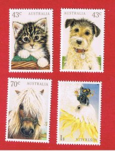 Australia #1222-1225  MNH OG  Pets  Free S/H