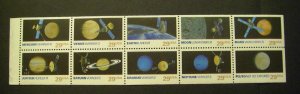 Scott 2568 - 2577, 29c Space Exploration, 10 Booklet singles, MNH