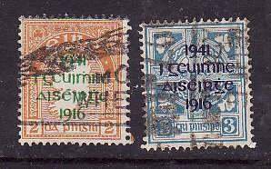 Ireland-Sc#118-19- id9-used set-Overprinted-1941-