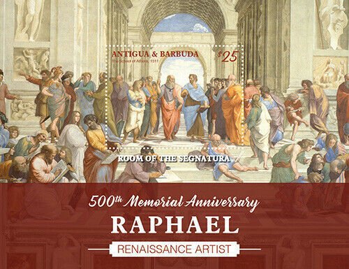 YEAR 2020-ANTIGUA - RAPHAEL   1V complet set    MNH  T