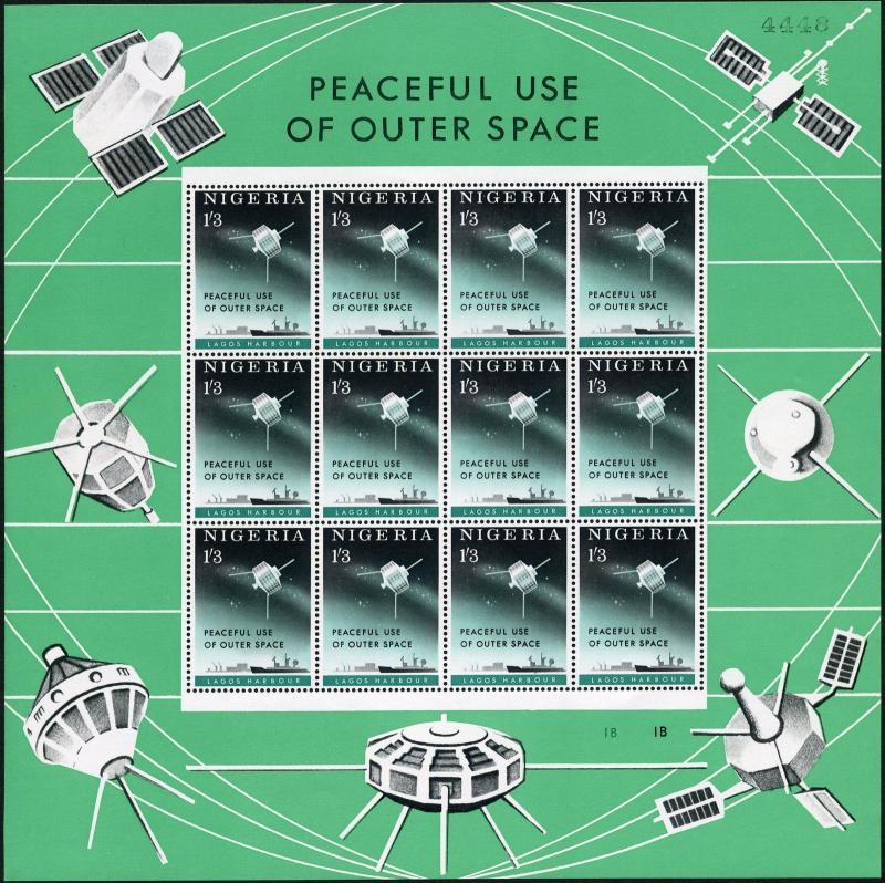 Nigeria 143-144 imperf margin,MNH.Mi 134-135. Peaceful use of Outer Space,1963.