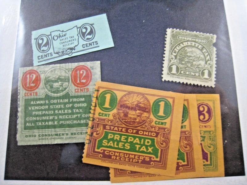U.S. OHIO STATE TAX STAMPS - LOT OF 6