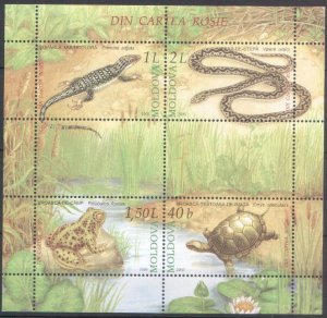  2005 Moldova 528-531/B35 Reptiles 4,50 €
