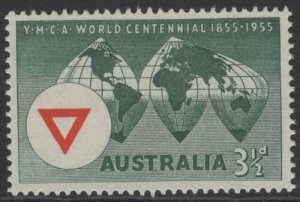 AUSTRALIA SG286 1955 WORLD CENTENARY OF YMCA MNH 