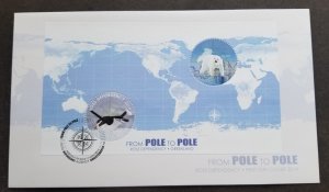 Ross Dependency From Pole To Pole 2014 Penguin Polar Bear Map (FDC *odd *unusual