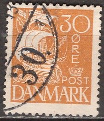 Denmark 1927: Sc. # 195: O/Used Single Stamp