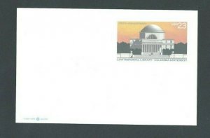 UX405 23c Low Memorial Library Columbia University NY Mint Postal Card