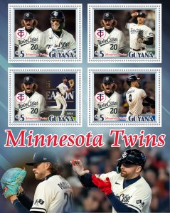 Stamps.Sports.Baseball Minnesota Twins 2023 year 1+1 sheets perforated NEW