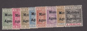 GB Morocco Scott # 1 - 8 VF OG previously hinged nice color cv $ 96 ! see pic !