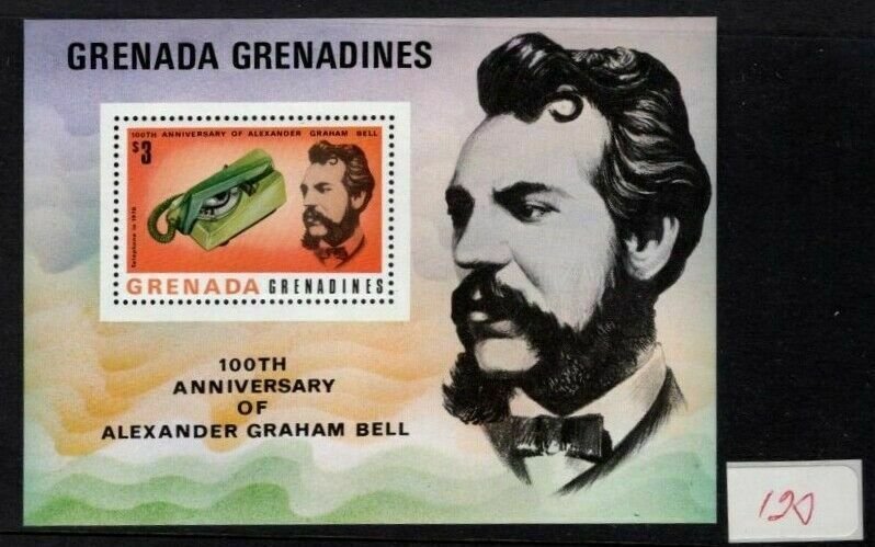 $1 World MNH Stamps (0120), Grenada Graham Bell $3 Souvenir Sheet