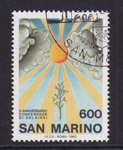 San Marino  #1091 cancelled  1985   Helsinki conference