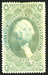 U.S. #R84c USED TINY PIN HOLE