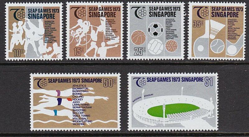 SINGAPORE 1973 Sport - SEAP Games set MNH..................................55213