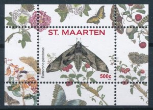 [110456] St. Maarten 2016 Insects butterflies papillons moth Small block MNH