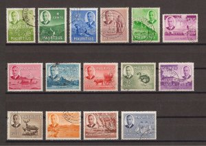 MAURITIUS 1950 SG 276/90 Used Cat £90