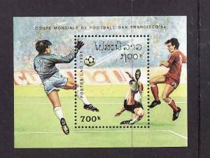 Laos-Sc#1037-Unused NH sheet-Sports-Soccer-World Cup-USA-199