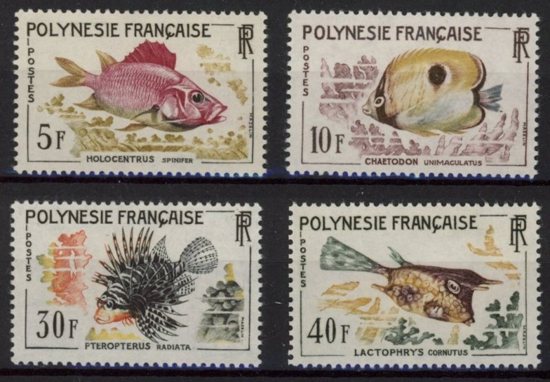 [Hip4233] French Polynesia 1962 : Fishes good set very fine MNH stamps value $45