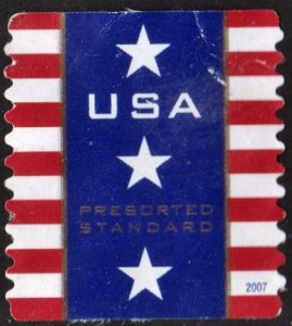 SC#4157 (10¢) Patriotic Banner Coil Single (2007) Used