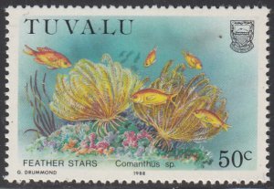 Tuvalu 1988 MNH Sc #467 50c Feather Stars - Coral Reef Life