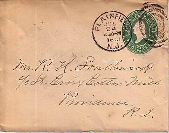 United States, Postal Stationery, New Jersey