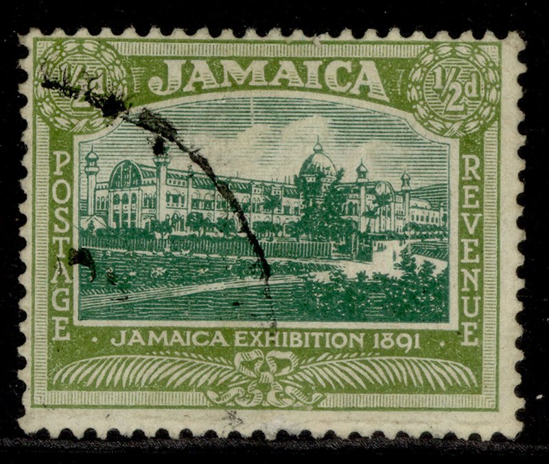 JAMAICA GV SG78, ½d green & olive-green, FINE USED.