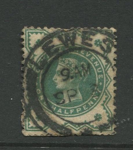 Great Britain  #125  Used 1900 Single 1/2p Stamp