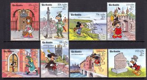 Gambia 1990 Mickey visits England - Disney Complete Mint MNH Set SG 1051-1058