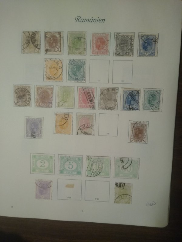 collection on pages Romania 1895-1949 DV: CV $354