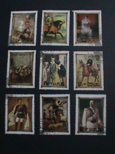 KOREA AIRMAIL STAMP-1984-FAMOUS BRITISH MONARCHS PAINTINGS LARGE CTO STAMPS-#9