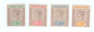 Leeward Islands #1-4 Unused Single