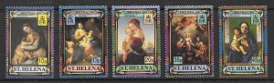 ST.HELENA SG593/7 1991 CHRISTMAS  MNH