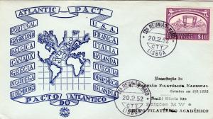Portugal 1952 Atlantic Pact Special Postmark NATO Postal History