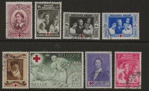 Belgium B233-40 1939  set 8  fine used