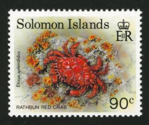 British Solomon Islands Scott 743 MNH**1993 90c Crab stamp