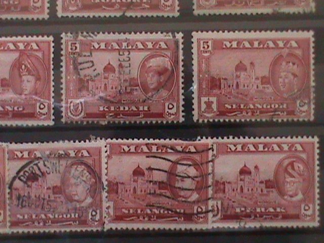 ​MALAYSIA STAMPS: 1957 SC#75-VERY OLD USED SETS STAMP. VERY RARE